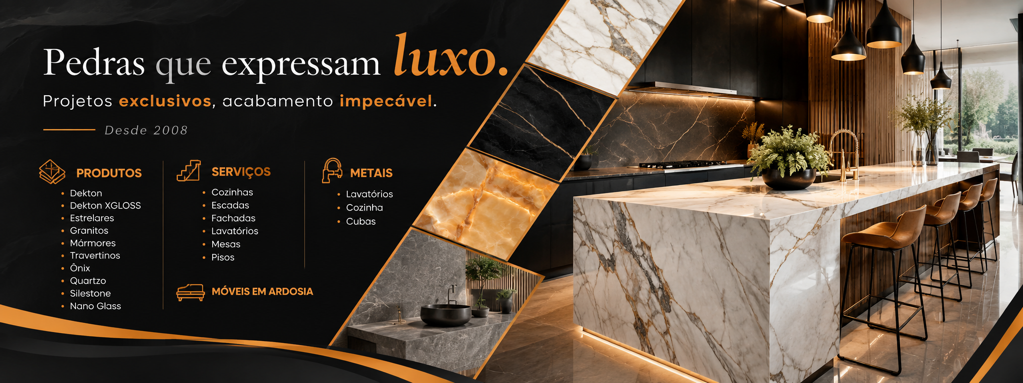 Pedra Fina Mármores - Pedras que expressam luxo